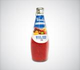 فروستي شراب بذور الريحان مع الفواكه