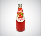 Frosty  Basil Seed Drink With Straberry